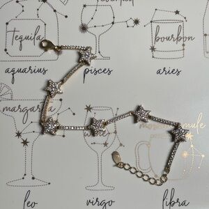 vintage gold vermeil sparkling pave setting star station tennis bracelet 6"-7"